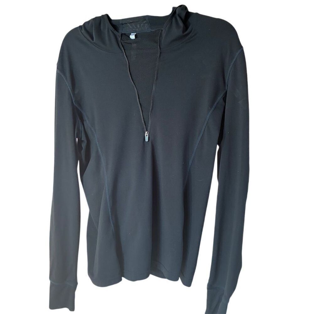 Fabletics Women's Black Half-Zip Hoodie Size L Athletic Activewear